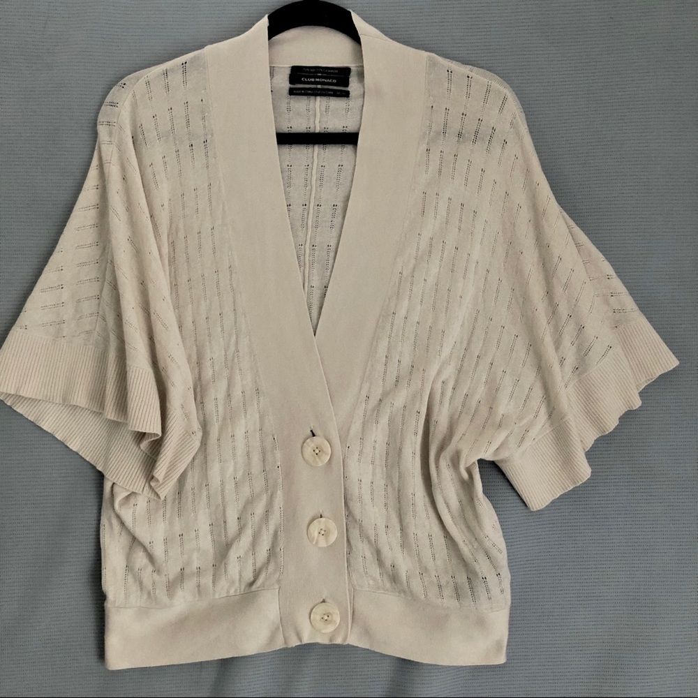 Club Monaco Silk & Cashmere Blend Knit Top